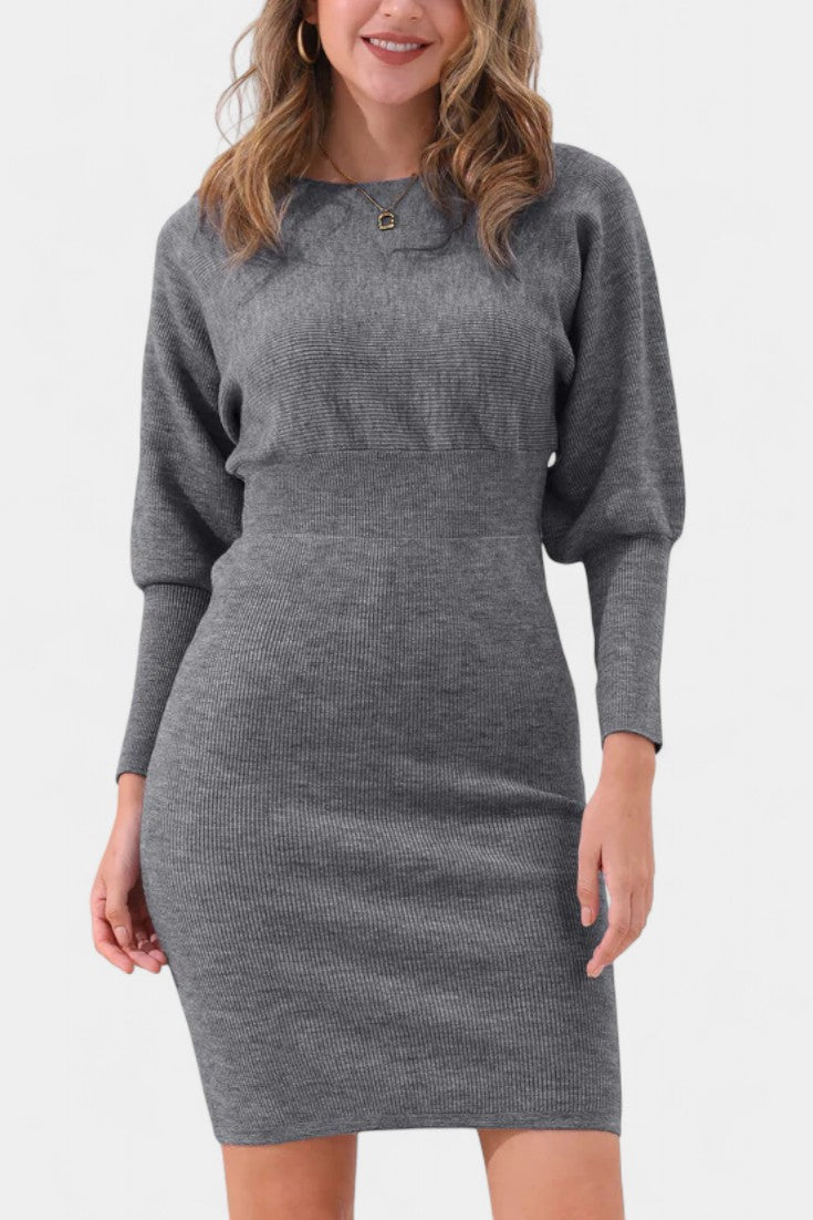 Abito elegante in maglia aderente e raffinato per donna