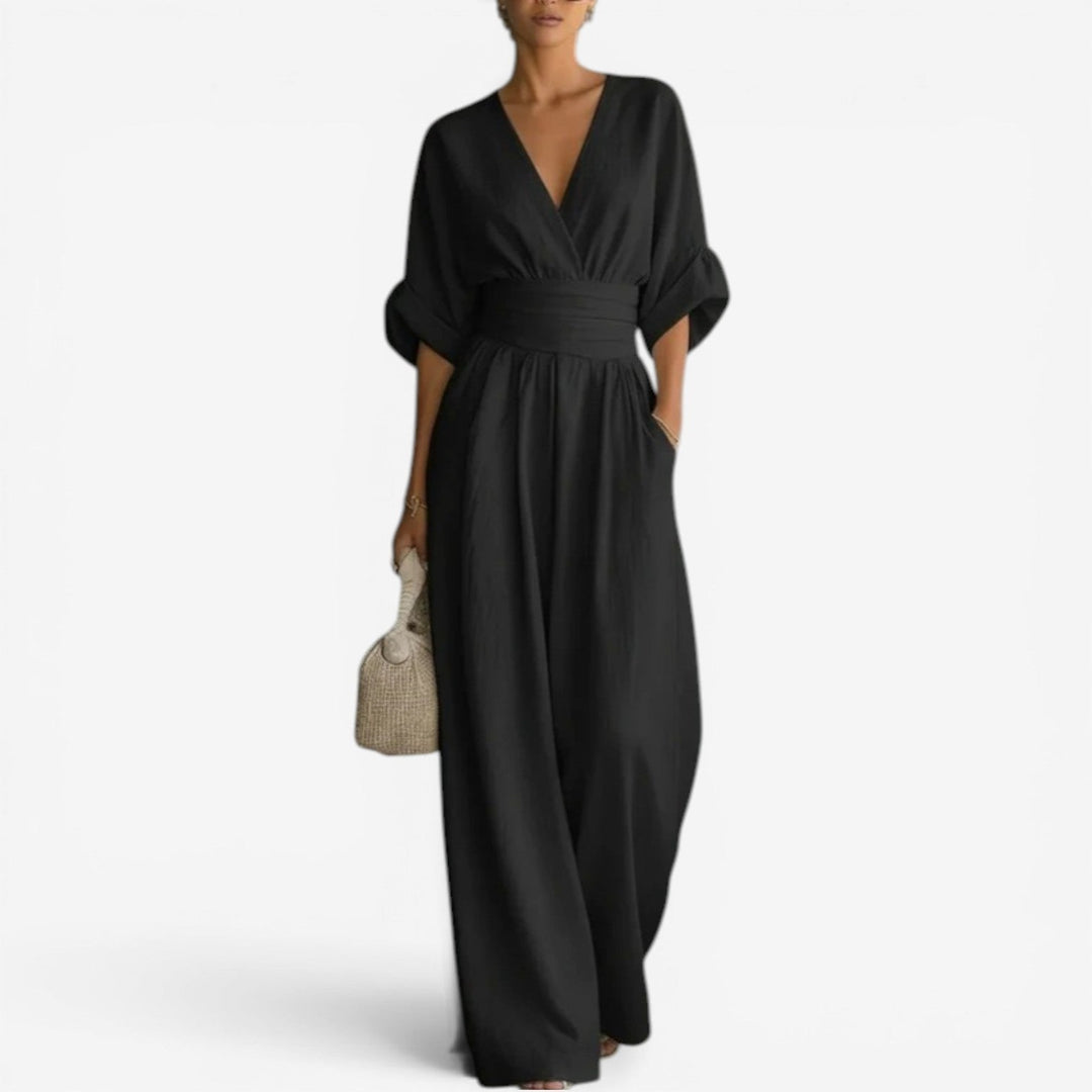 Tuta elegante donna fluida con vita definita