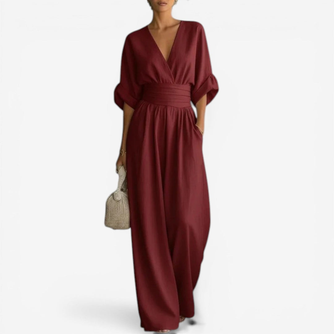Tuta elegante donna fluida con vita definita