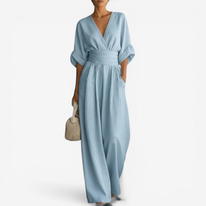 Tuta elegante donna fluida con vita definita