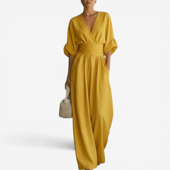 Tuta elegante donna fluida con vita definita