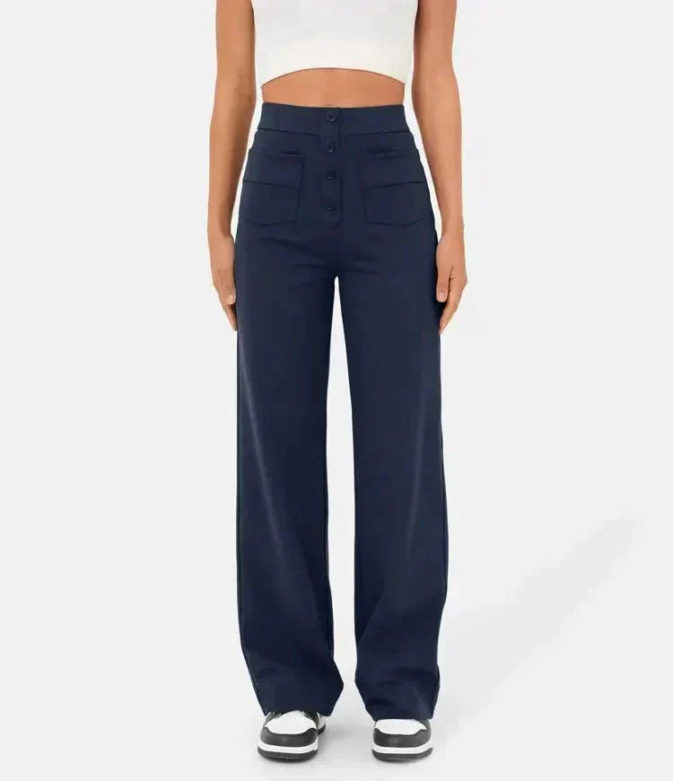 Pantaloni donna eleganti e comodi a vita alta casual