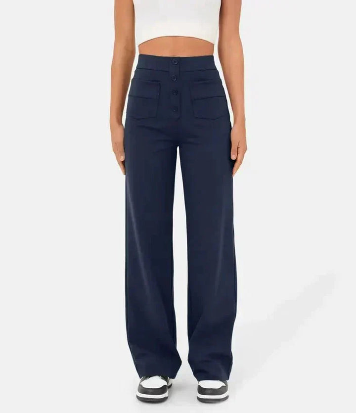 Pantaloni donna eleganti e comodi a vita alta casual