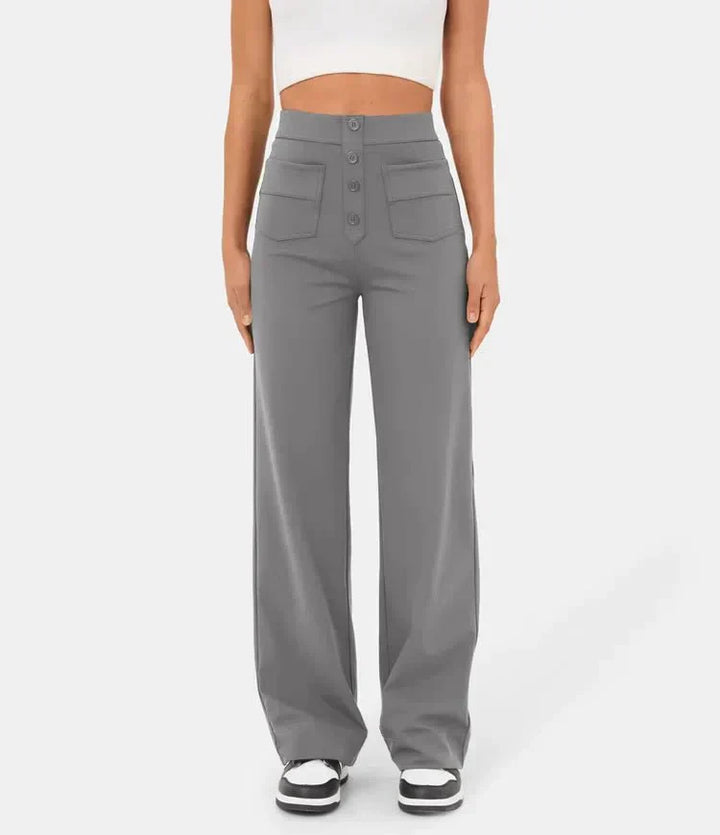 Pantaloni donna eleganti e comodi a vita alta casual