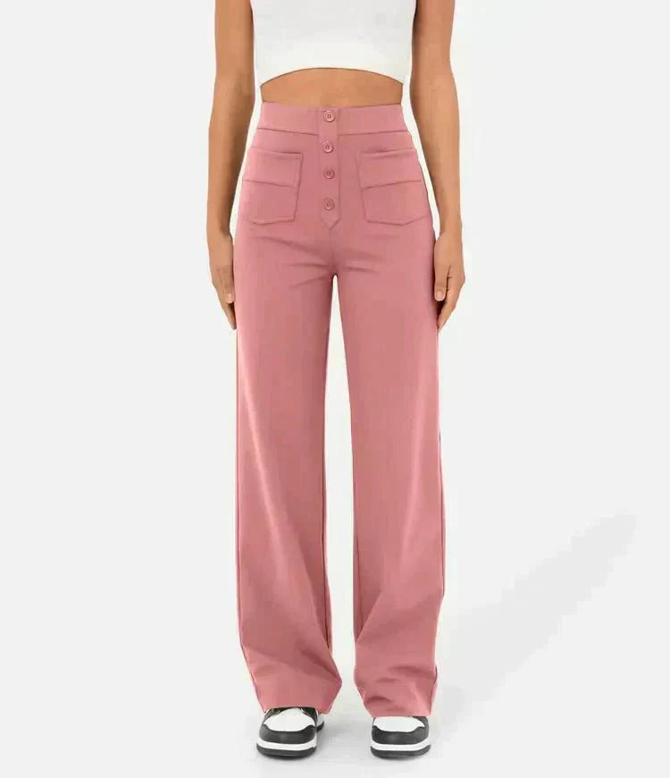 Pantaloni donna eleganti e comodi a vita alta casual