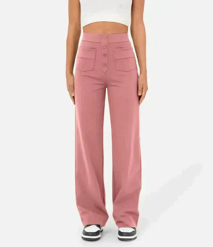 Pantaloni donna eleganti e comodi a vita alta casual
