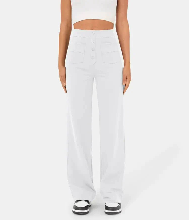Pantaloni donna eleganti e comodi a vita alta casual