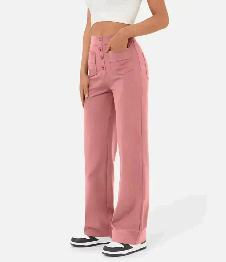 Pantaloni donna eleganti e comodi a vita alta casual