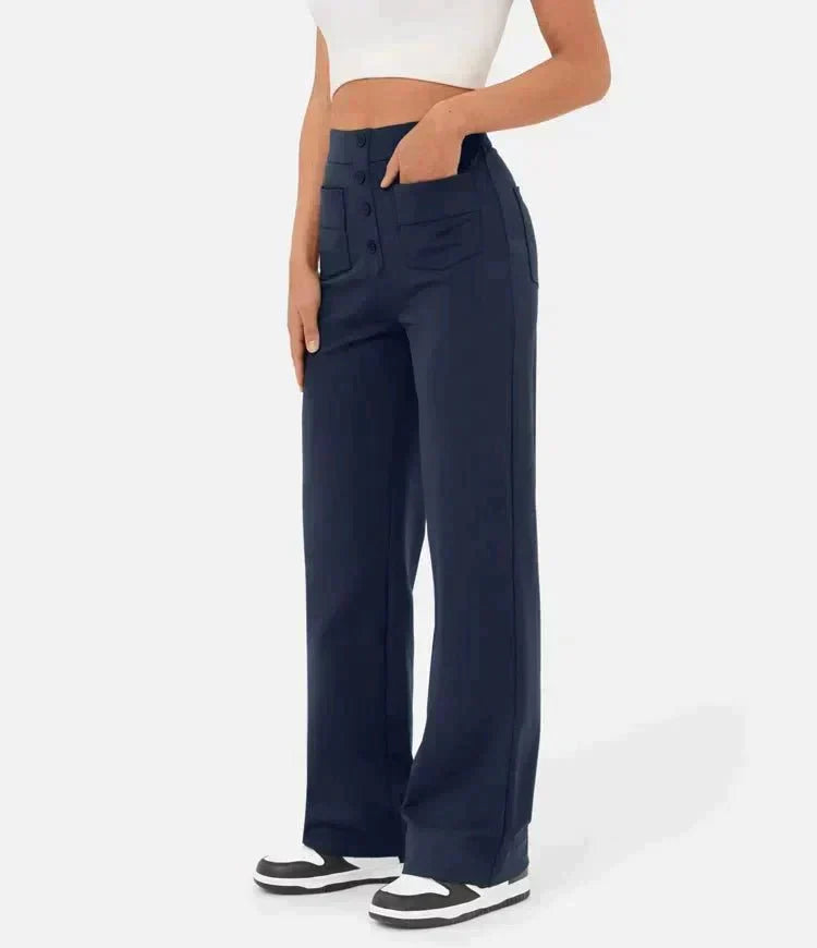Pantaloni donna eleganti e comodi a vita alta casual