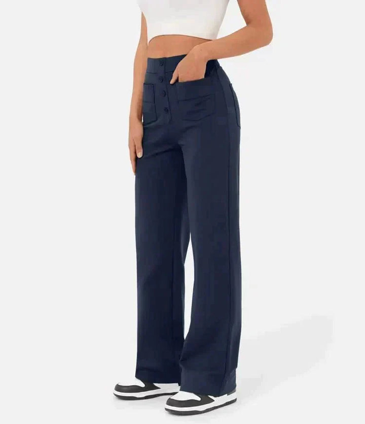 Pantaloni donna eleganti e comodi a vita alta casual