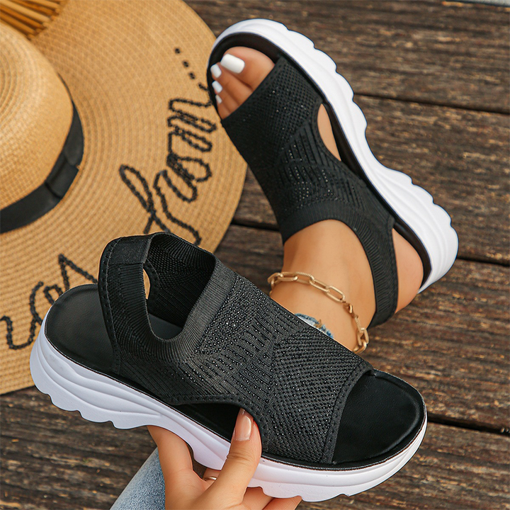 Sandali donna in rete traspirante con platform ergonomica