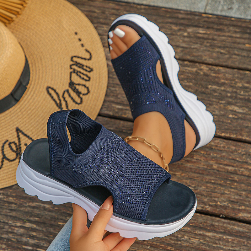 Sandali donna in rete traspirante con platform ergonomica
