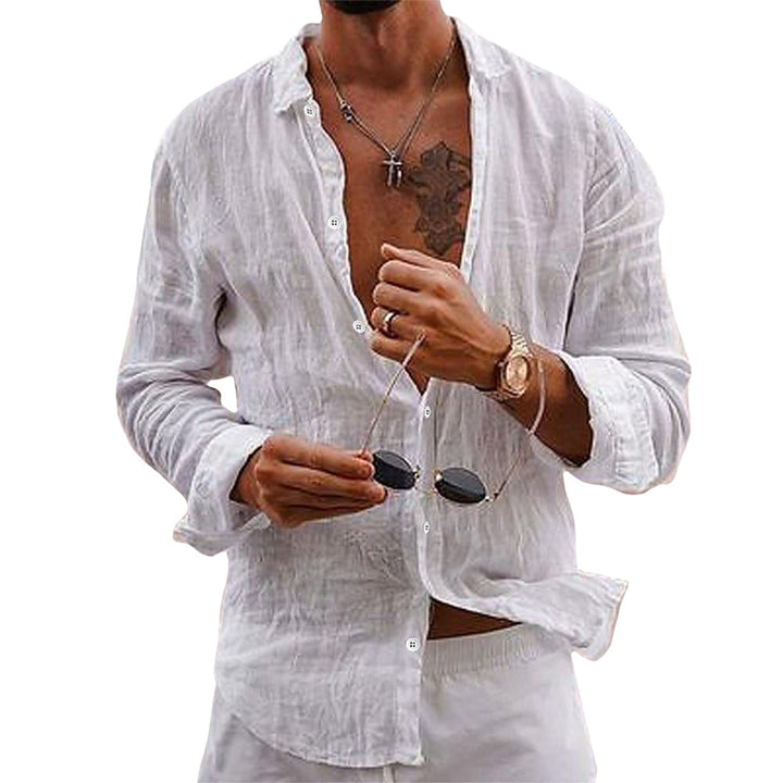 Camicia uomo in lino e cotone leggera ed elegante