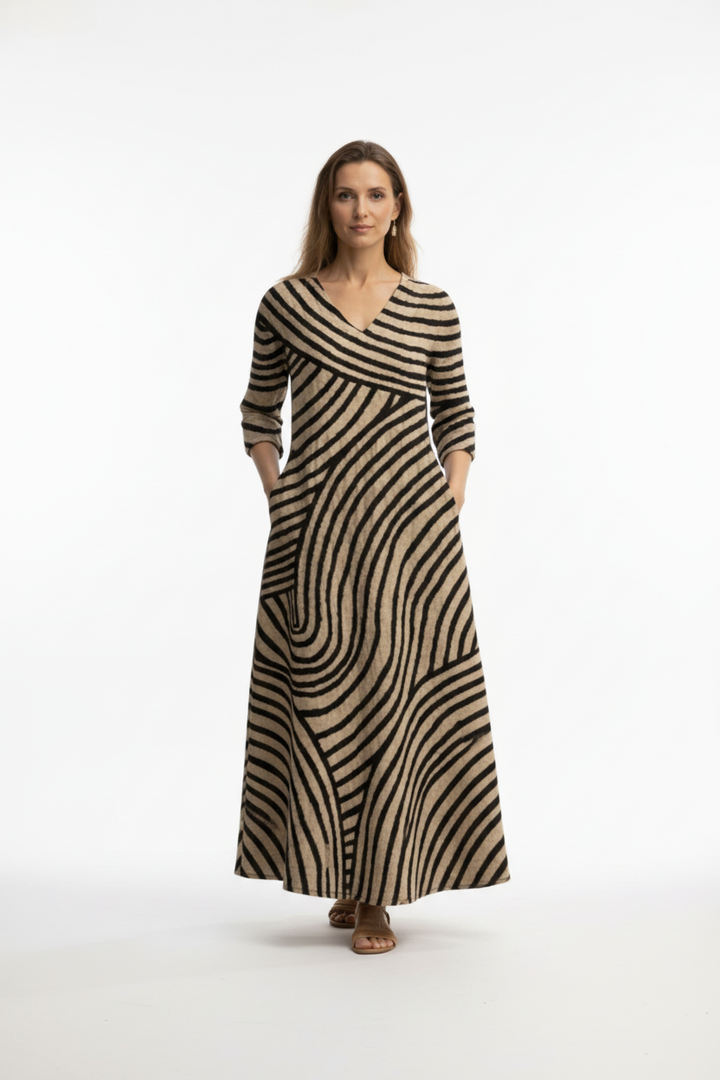 Abito midi elegante da donna stile classico e senza tempo