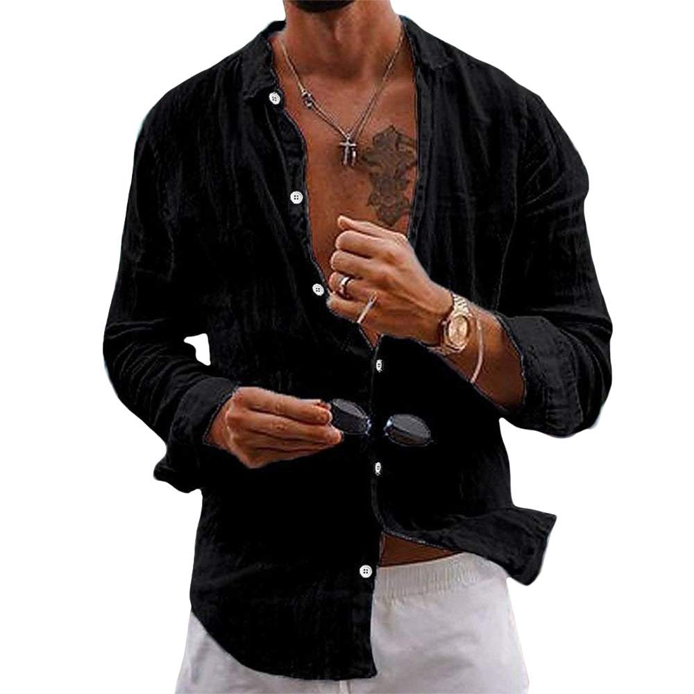 Camicia uomo in lino e cotone leggera ed elegante