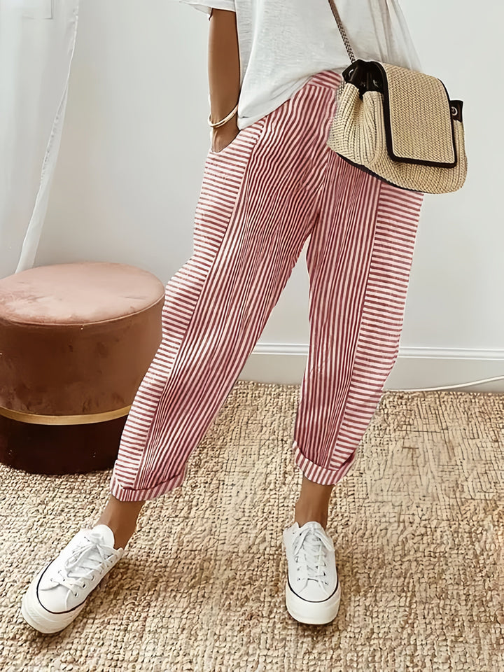 Pantaloni a righe eleganti e confortevoli per donna
