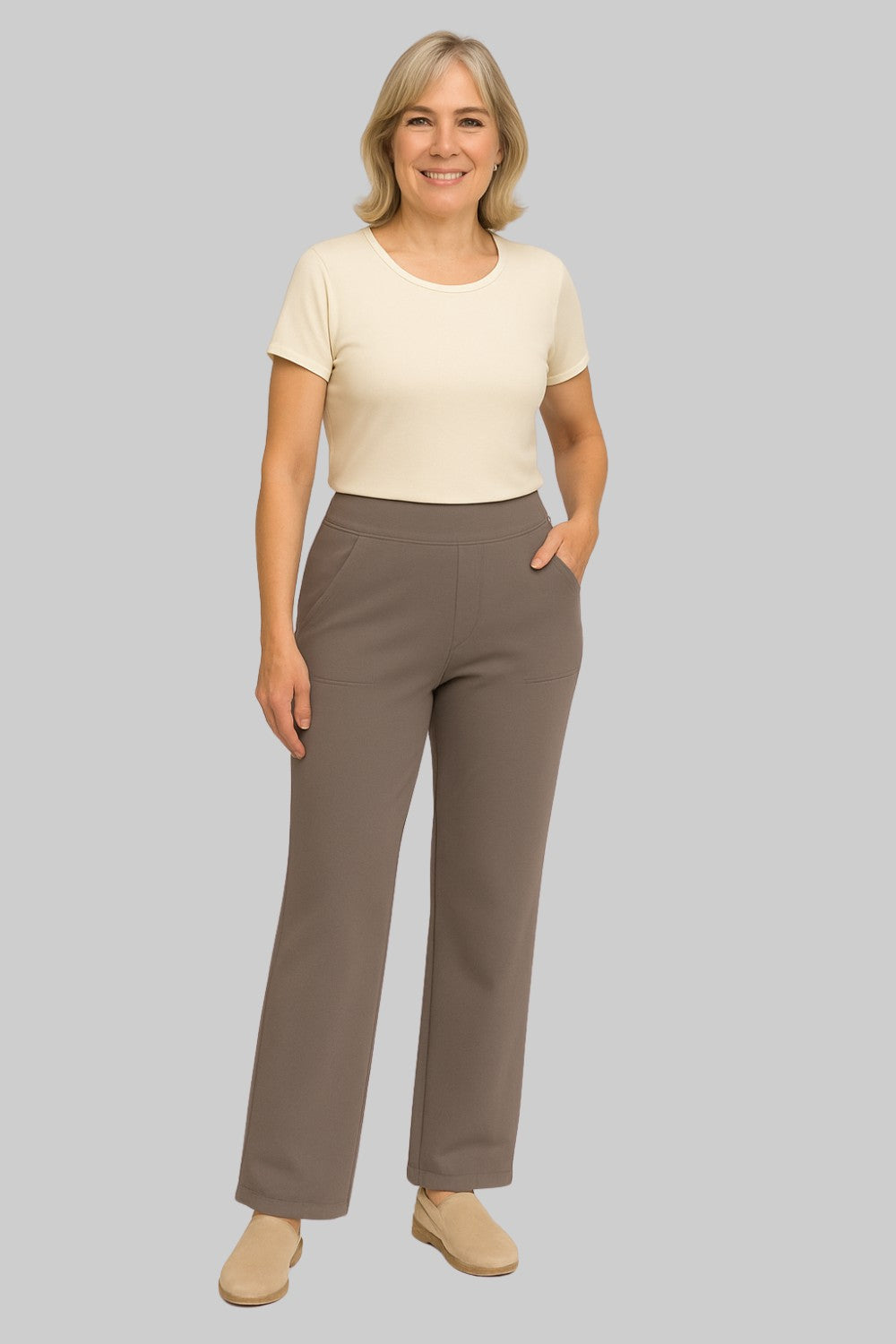 Pantaloni donna eleganti e comodi a vita alta stretch